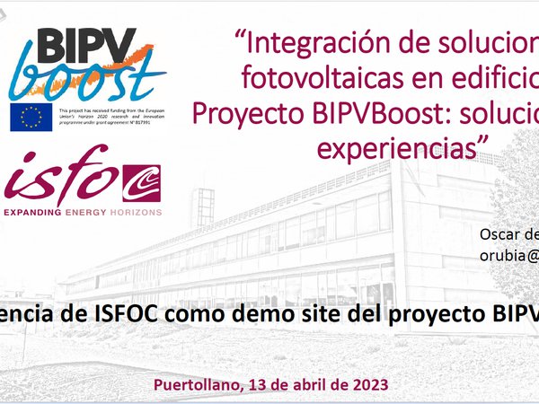 Integración de soluciones fotovoltaicas en edificios. Proyecto BIPVBoost : soluciones y experiencia